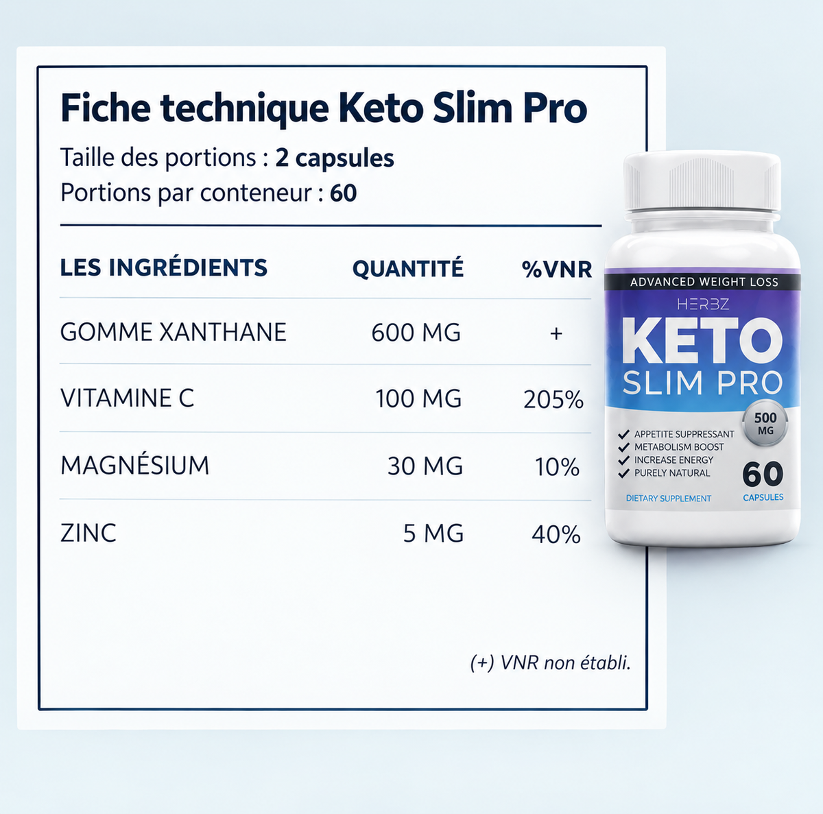 صورة مكونات Keto Slim Pro